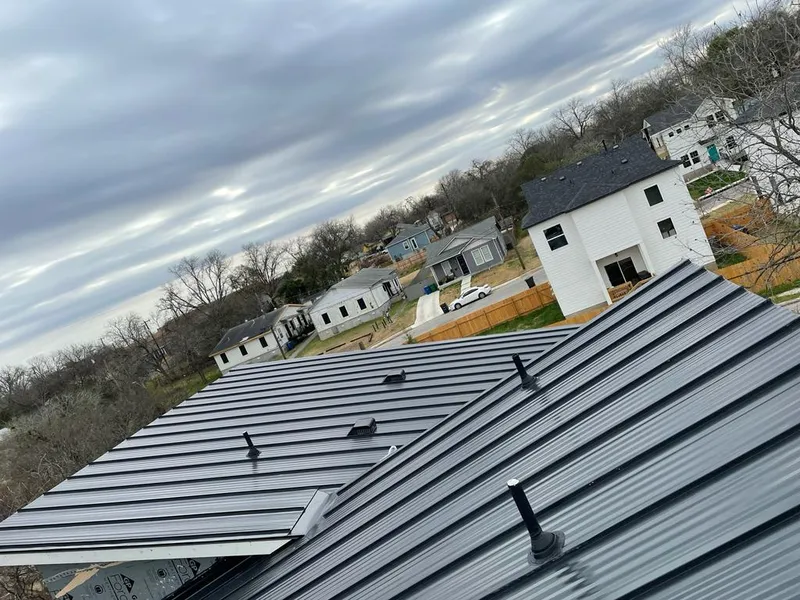 Standing seam metal roof panels with vents for Skylight Repair in Paragould